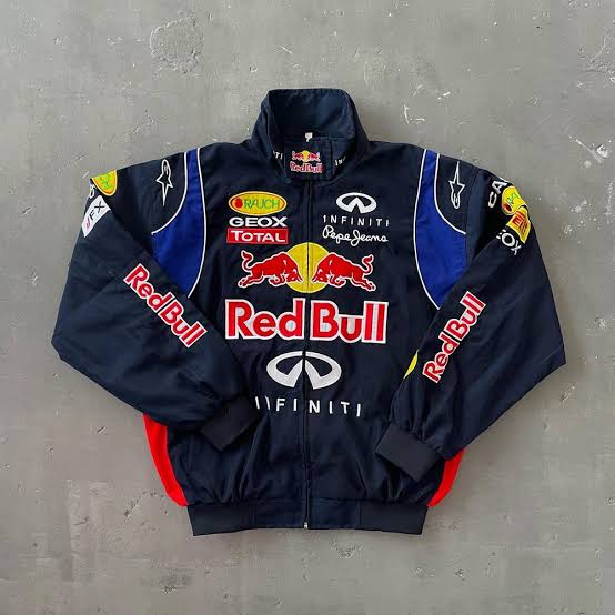 RedBull F1 Racing Jacket Unisex Parachute Puff Style With Embroidery Logo