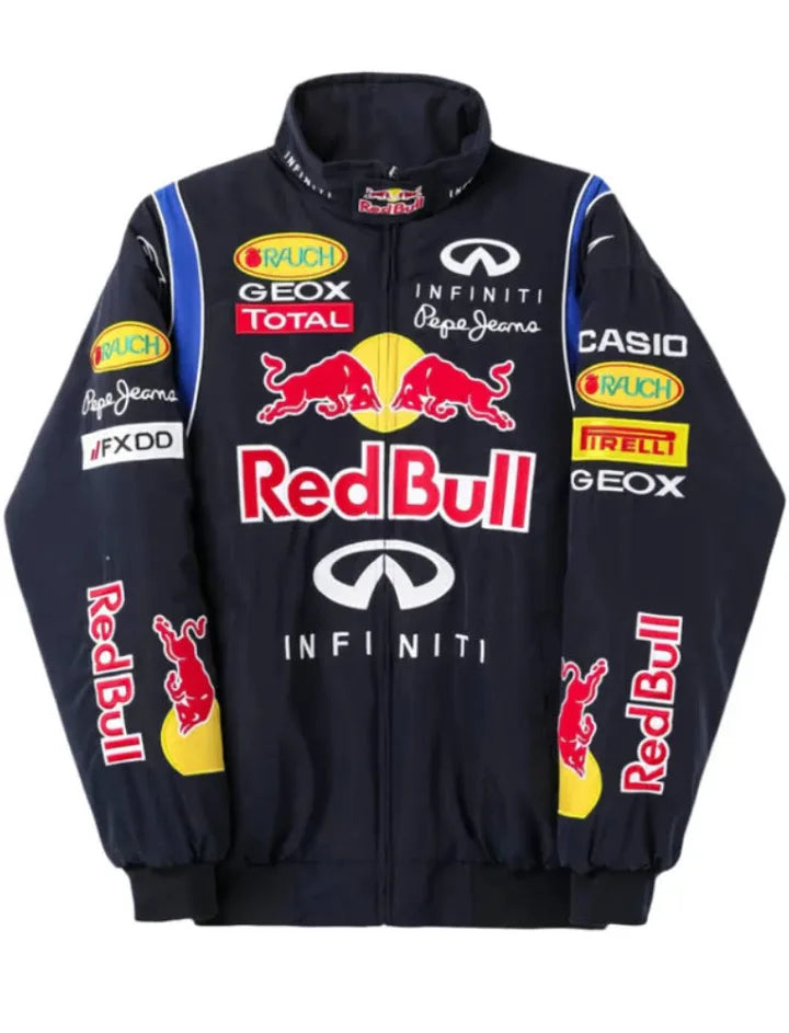 RedBull F1 Racing Jacket Unisex Parachute Puff Style With Embroidery Logo